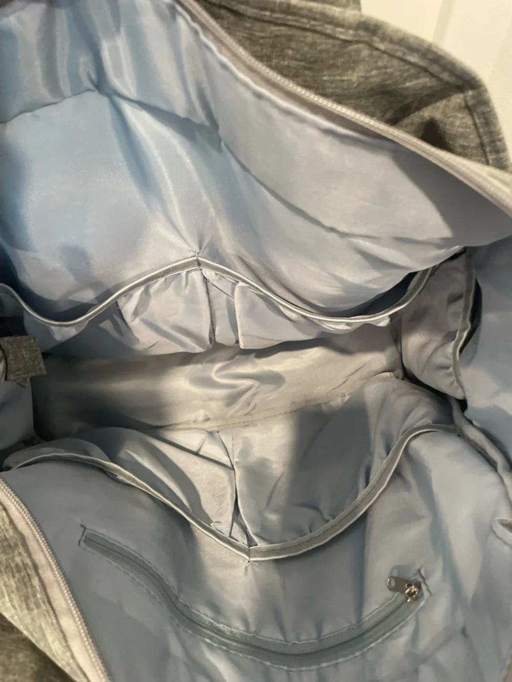 Gray Patterned diaper bag